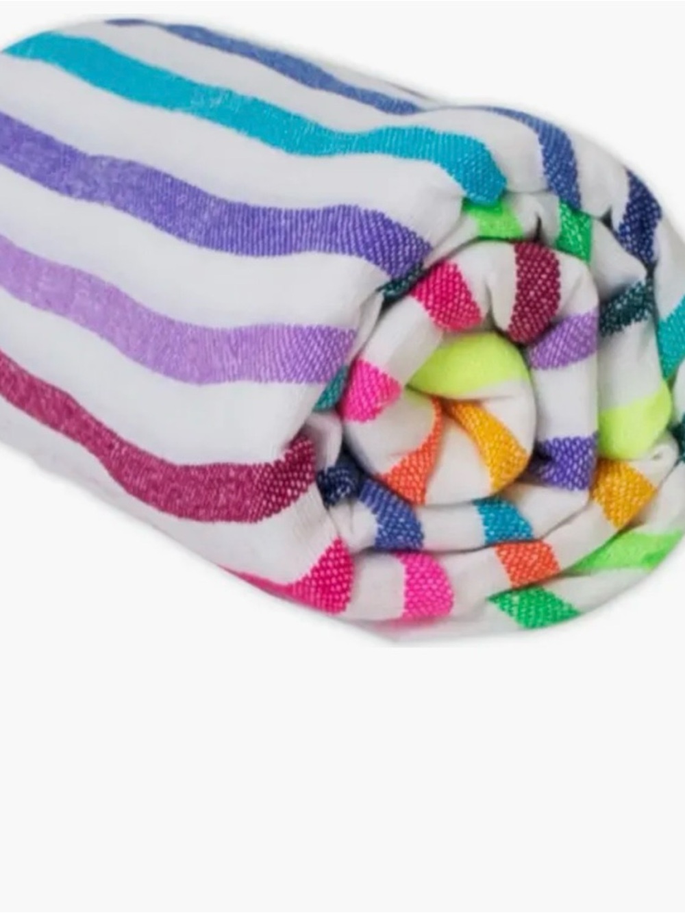 Las Bayadas Multicolor Striped Beach Towel - Vibrant Rainbow Stripes